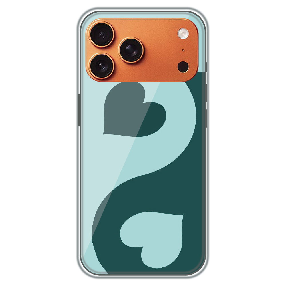 Yin Yang Hearts - Printed Silicone Case for Apple iPhone 17 Pro Max