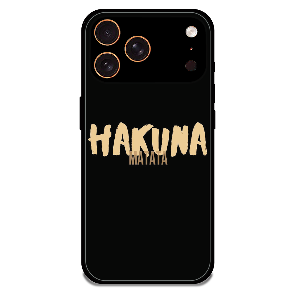 Hakuna Matata Quote - Glossy Metal Silicone Case For Apple iPhone 17 Pro Max