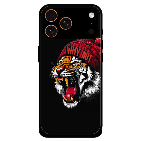Why Not Tiger Street Art - Glossy Metal Silicone Case For Apple iPhone 17 Pro Max