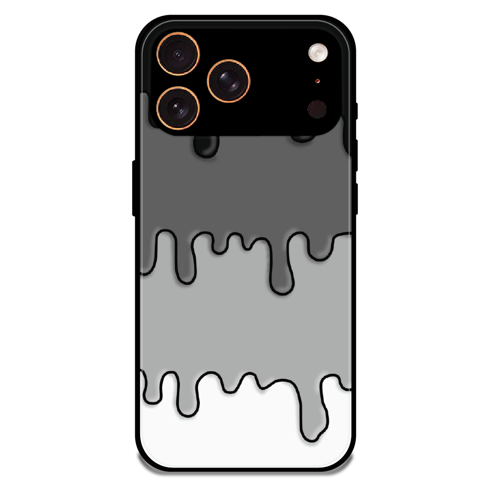 Smoky Drip Abstract - Glossy Metal Silicone Case For Apple iPhone 17 Pro Max