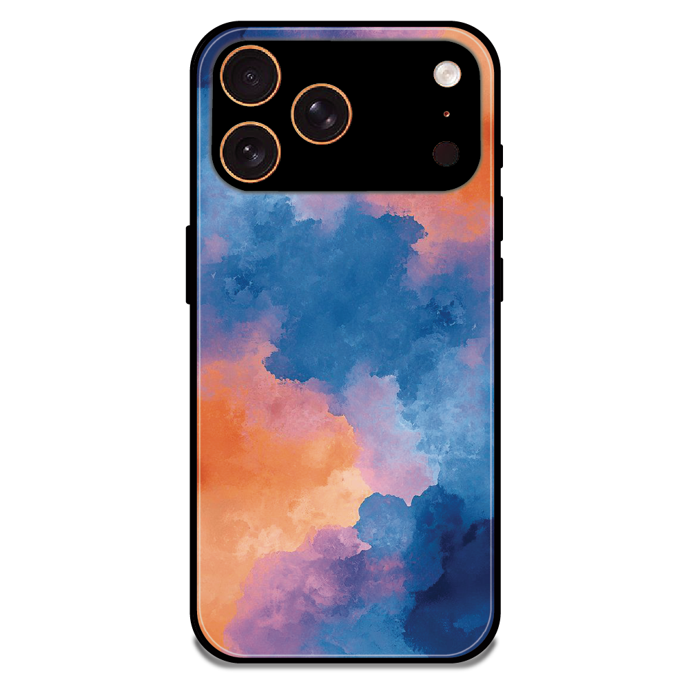 Abstract Pastel Cloud Geometry - Glossy Metal Silicone Case For Apple iPhone 17 Pro Max