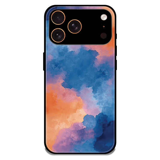Abstract Pastel Cloud Geometry - Glossy Metal Silicone Case For Apple iPhone 17 Pro Max