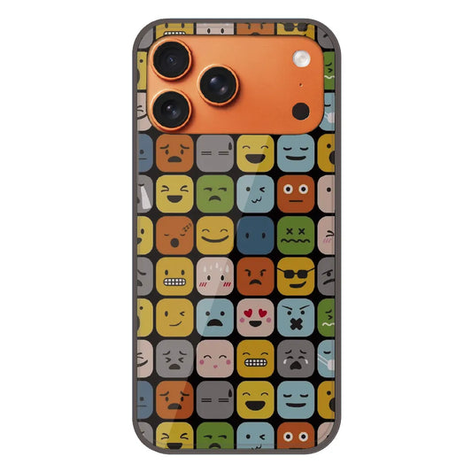 Colorful Expression Pattern - Printed Silicone Case For Apple iPhone 17 Pro Max