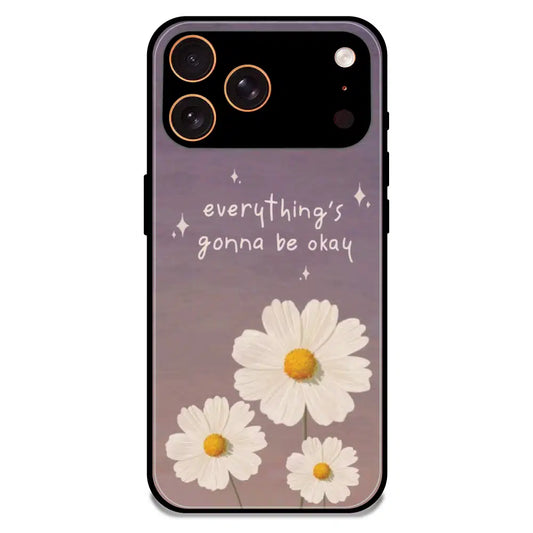 Everything’s Gonna Be Okay Daisy - Glossy Metal Silicone Case For Apple iPhone 17 Pro Max