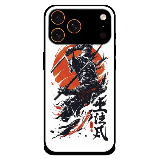 Samurai Warrior Japanese Art - Glossy Metal Silicone Case For Apple iPhone 17 Pro Max