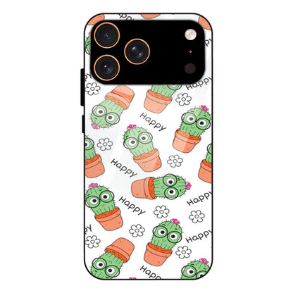 Cute Cactus Happy - Glass Case For Apple iPhone 17 Pro Max