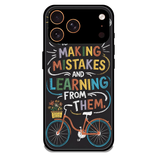Motivational Quote Bicycle Art - Glossy Metal Silicone Case For Apple iPhone 17 Pro Max