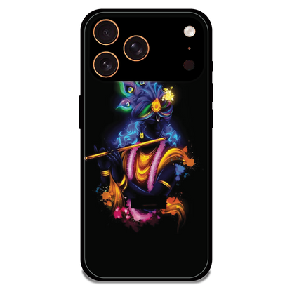 Abstract Krishna - Glossy Metal Silicone Case For Apple iPhone 17 Pro Max