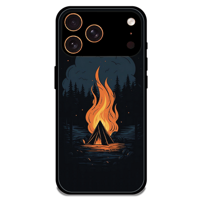 Midnight Campfire Adventure - Glossy Metal Silicone Case For Apple iPhone 17 Pro Max