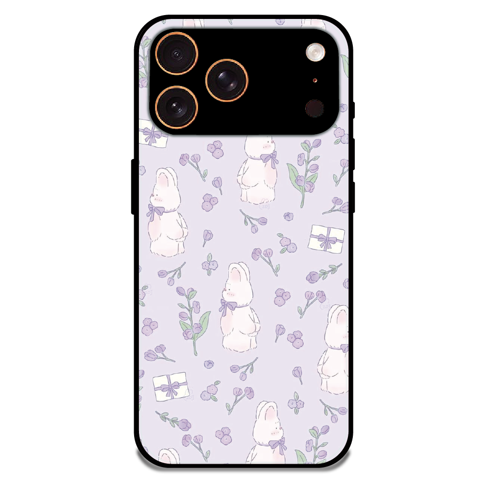 Lavender Bunny Gifts - Glossy Metal Silicone Case For Apple iPhone 17 Pro Max