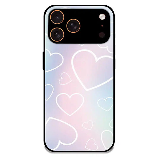 Pastel Heart Dream - Glossy Metal Silicone Case For Apple iPhone 17 Pro Max