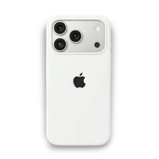 White Liquid Silicone Case For Apple iPhone Models