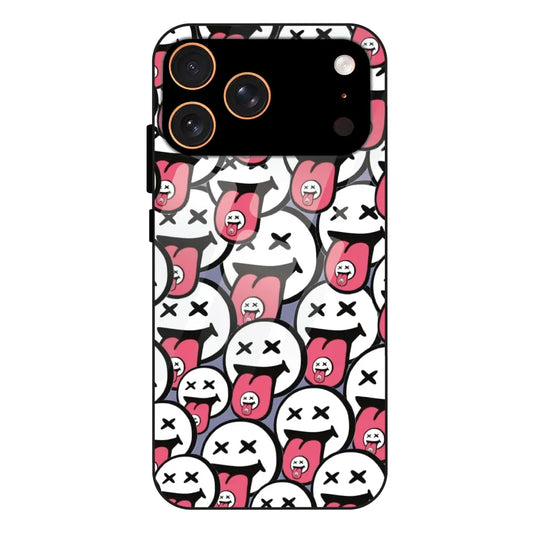 Funny Cartoon Faces - Glass Case For Apple iPhone 17 Pro