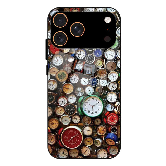 Retro Timepiece Pattern - Glass Case For Apple iPhone 17 Pro