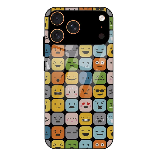 Colorful Expression Pattern - Glass Case For Apple iPhone 17 Pro