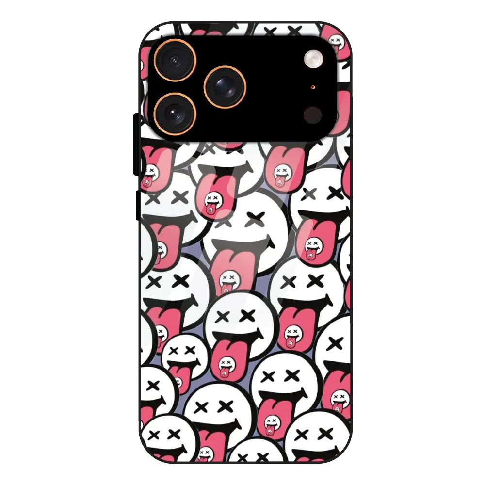 Funny Cartoon Faces - Glass Case For Apple iPhone 17 Pro Max