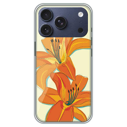 Amber Lily Bloom - Printed Silicone Case for Apple iPhone 17 Pro