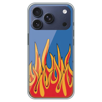 Blue Sky Flames - Printed Silicone Case for Apple iPhone 17 Pro