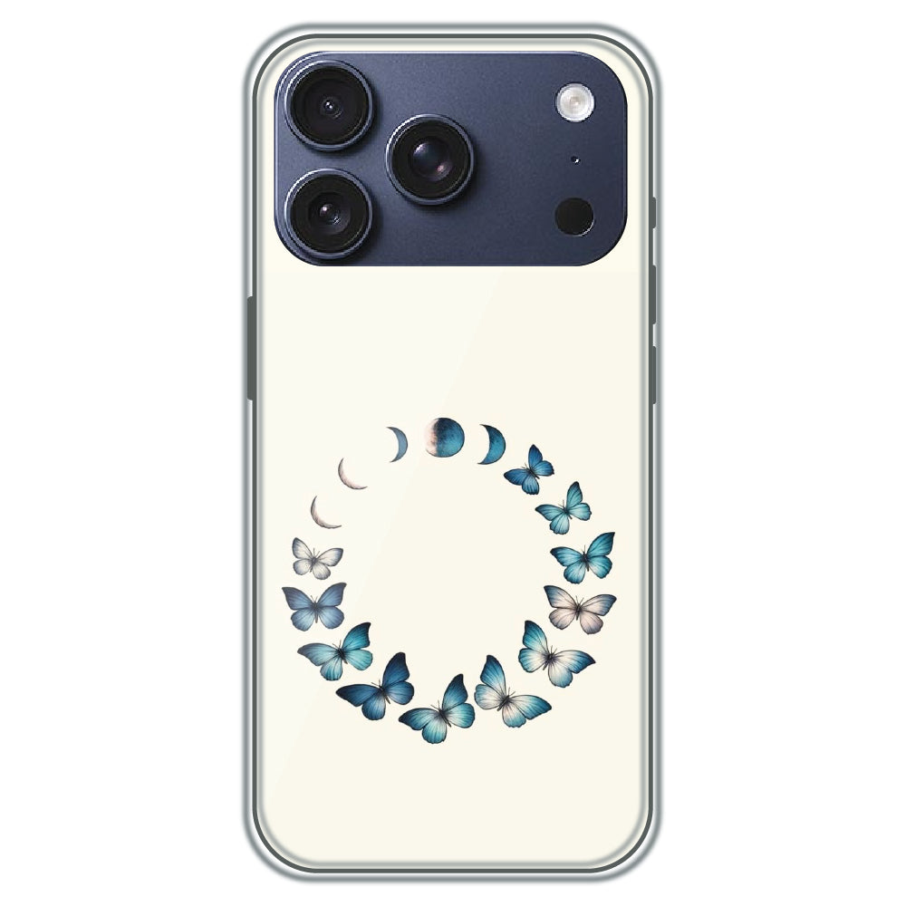 Butterfly Moon Cycle - Printed Silicone Case for Apple iPhone 17 Pro