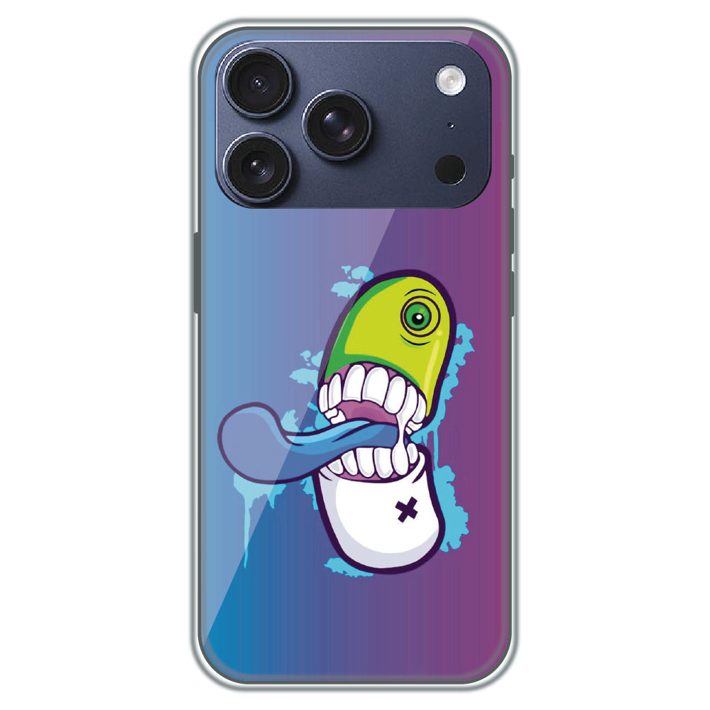 Chomp Pill Monster - Printed Silicone Case for Apple iPhone 17 Pro