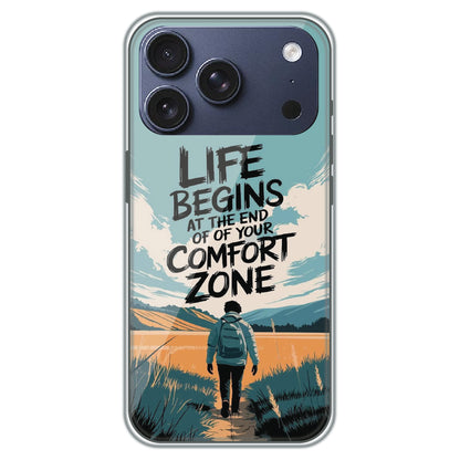 Comfort Zone Quote - Printed Silicone Case for Apple iPhone 17 Pro