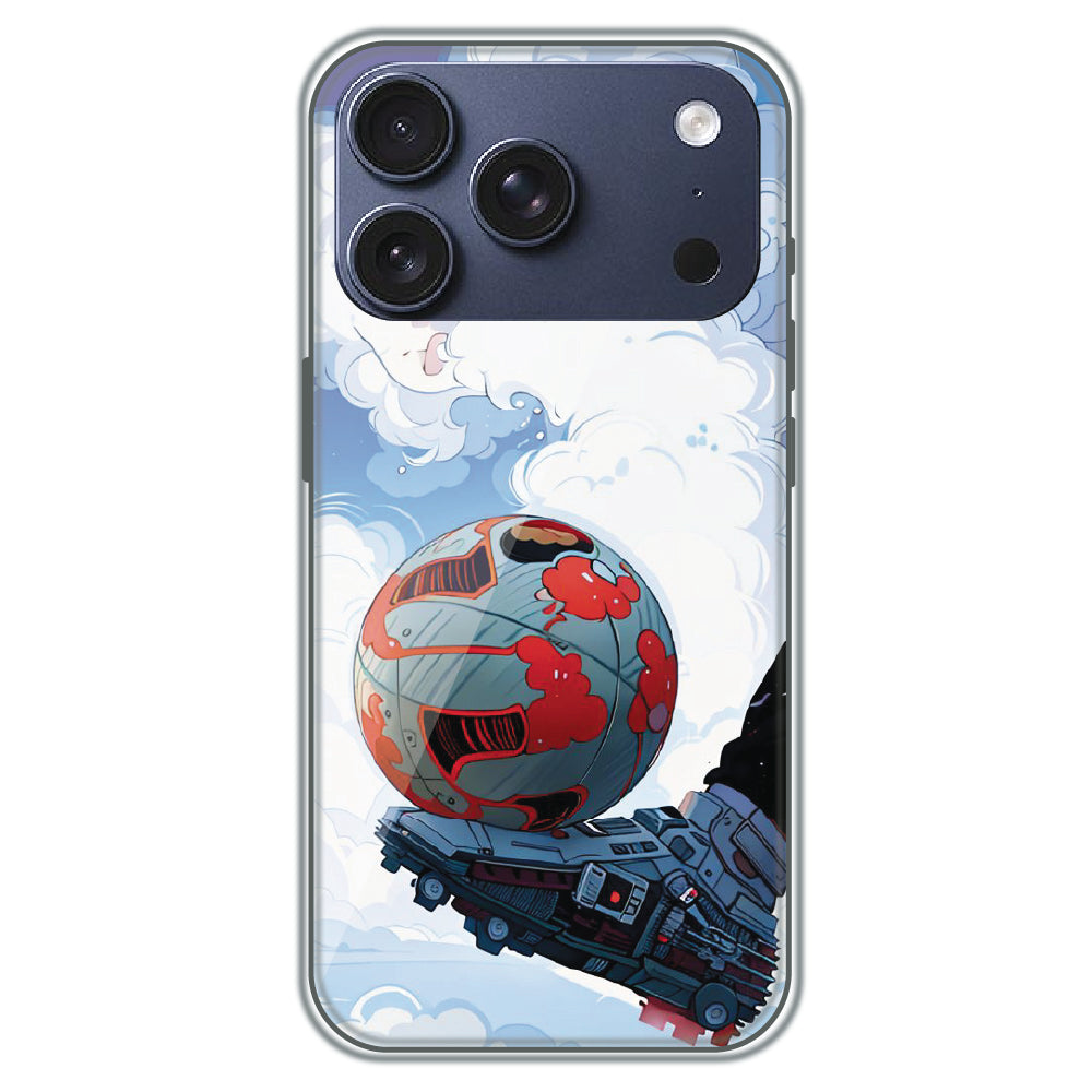 Cyber Football - Printed Silicone Case for Apple iPhone 17 Pro