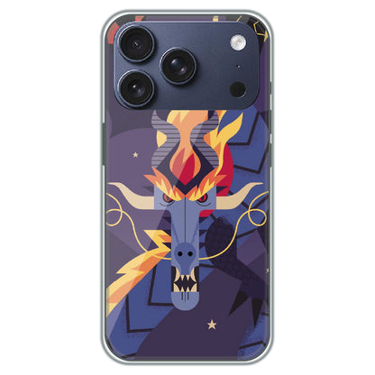Geometric Fire Dragon - Printed Silicone Case for Apple iPhone 17 Pro
