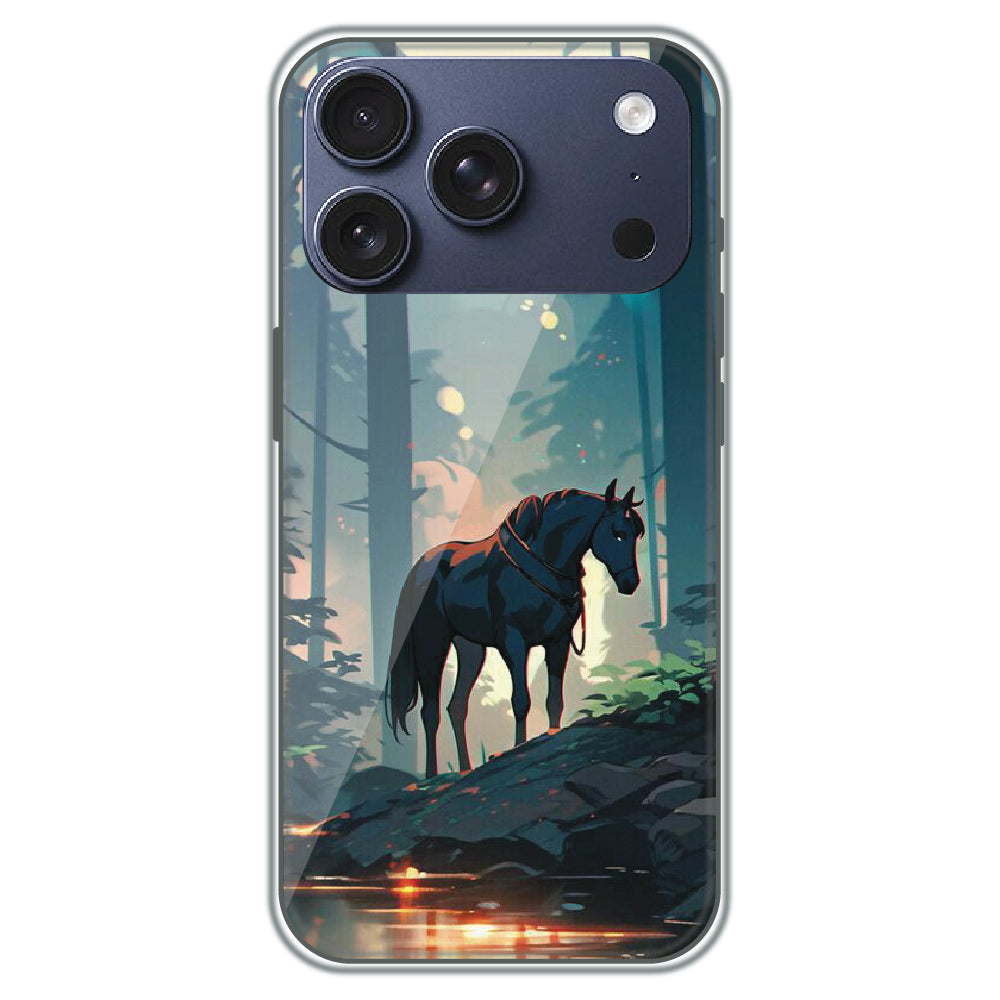 Horse in the Forest - Printed Silicone Case for Apple iPhone 17 Pro