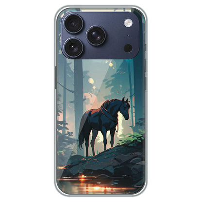 Horse in the Forest - Printed Silicone Case for Apple iPhone 17 Pro