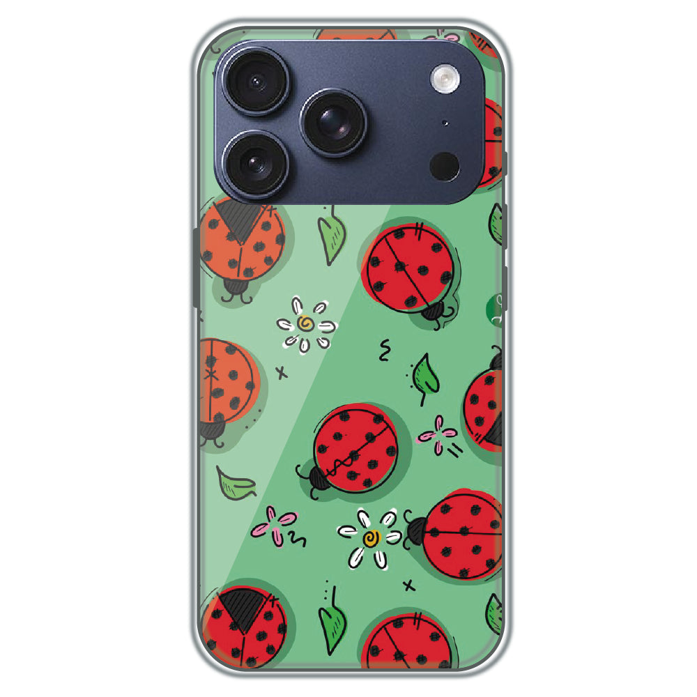 Ladybug Garden - Printed Silicone Case for Apple iPhone 17 Pro