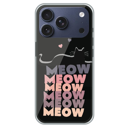 Meow Meow Meow - Printed Silicone Case for Apple iPhone 17 Pro