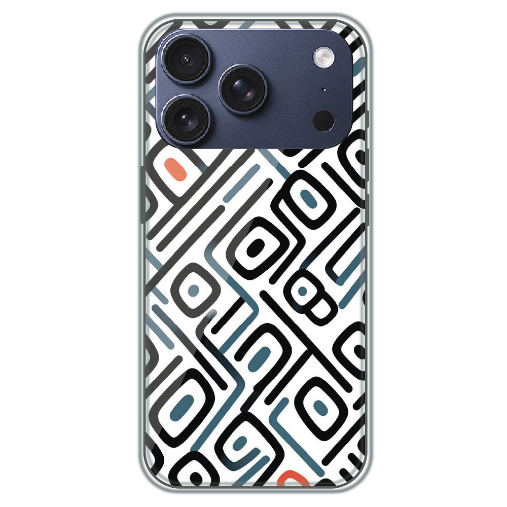 Monochrome Maze - Printed Silicone Case for Apple iPhone 17 Pro
