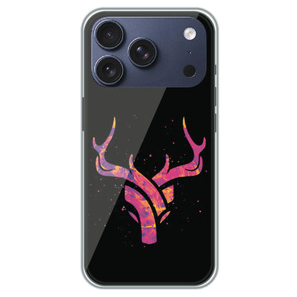 Neon Deer Antlers - Printed Silicone Case for Apple iPhone 17 Pro