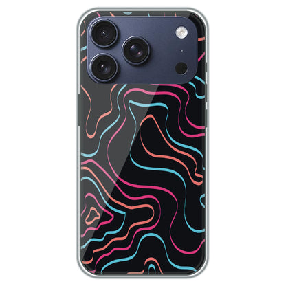 Neon Wave Lines - Printed Silicone Case for Apple iPhone 17 Pro