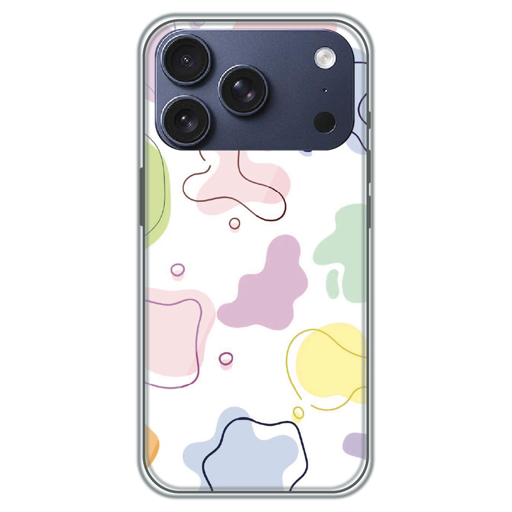 Pastel Splash Patches - Printed Silicone Case for Apple iPhone 17 Pro