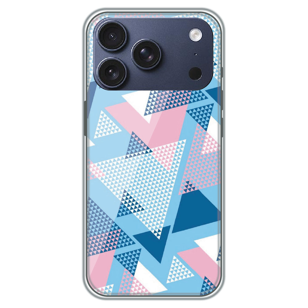 Pastel Triangles - Printed Silicone Case for Apple iPhone 17 Pro