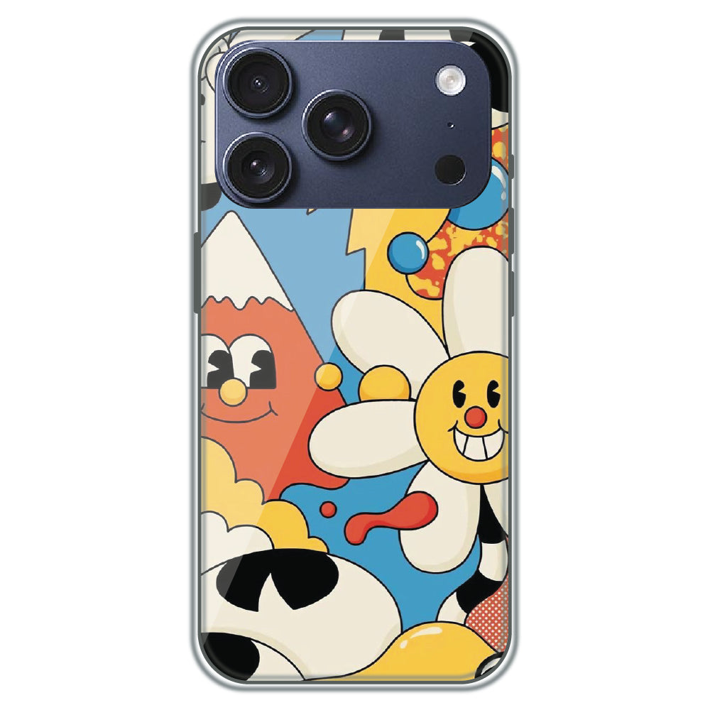 Pop Doodle Party - Printed Silicone Case for Apple iPhone 17 Pro