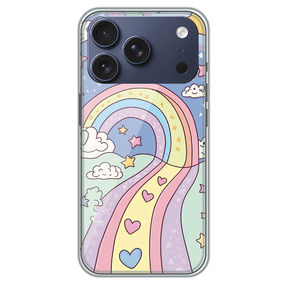 Rainbow Path - Printed Silicone Case for Apple iPhone 17 Pro