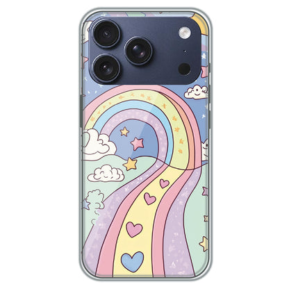 Rainbow Path - Printed Silicone Case for Apple iPhone 17 Pro