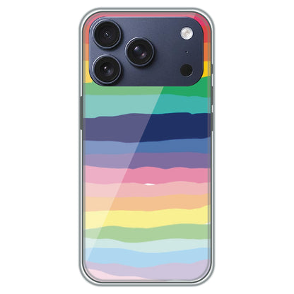 Rainbow Stripes - Printed Silicone Case for Apple iPhone 17 Pro