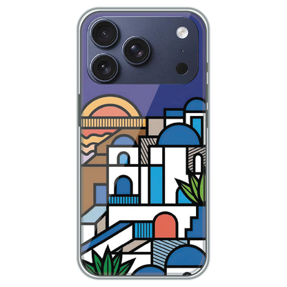Santorini Streets - Printed Silicone Case for Apple iPhone 17 Pro