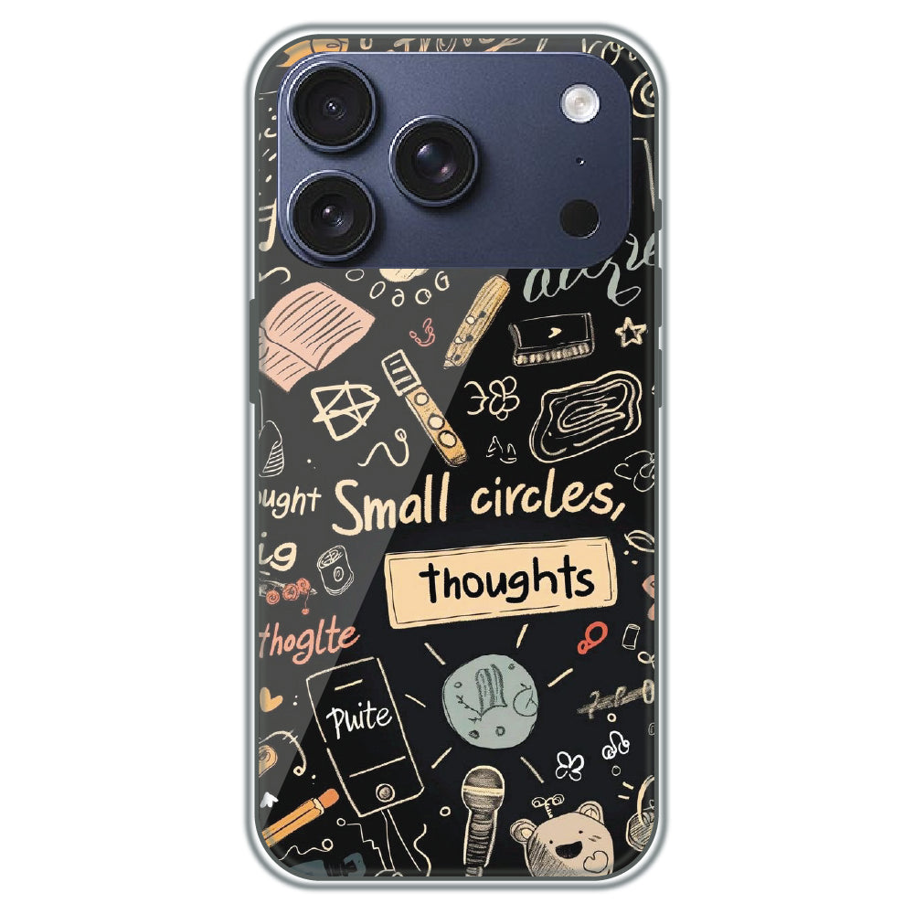 Small Circles, Big Thoughts - Printed Silicone Case for Apple iPhone 17 Pro