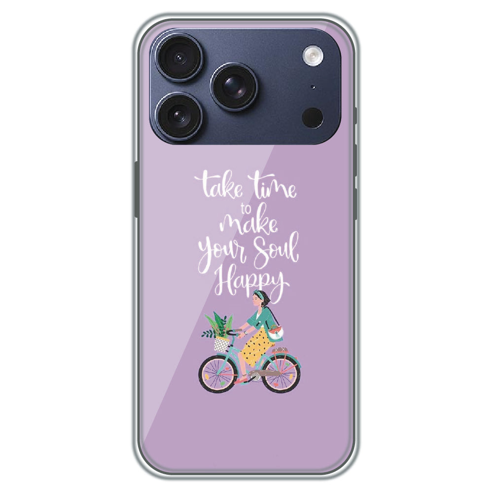 Soul Happy Quote - Printed Silicone Case for Apple iPhone 17 Pro
