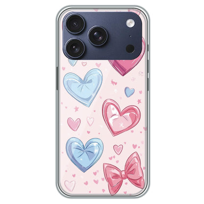Sparkle Hearts & Bow - Printed Silicone Case for Apple iPhone 17 Pro