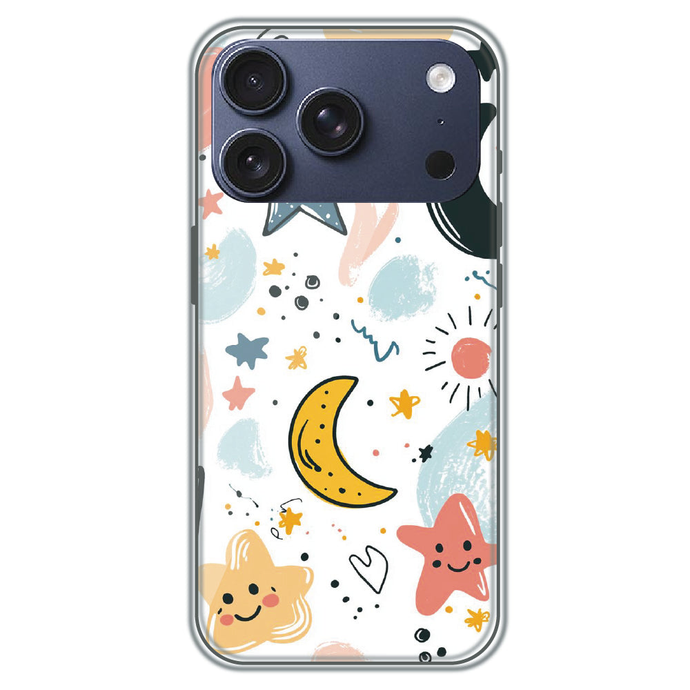 Starry Night Friends - Printed Silicone Case for Apple iPhone 17 Pro