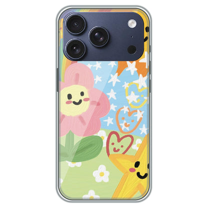 Sunshine Doodle Garden - Printed Silicone Case for Apple iPhone 17 Pro