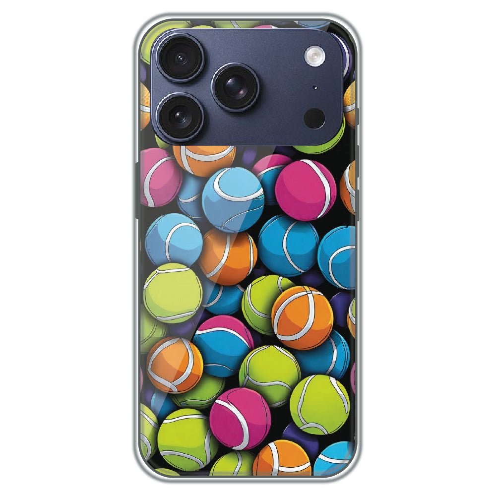 Tennis Ball Pile - Printed Silicone Case for Apple iPhone 17 Pro