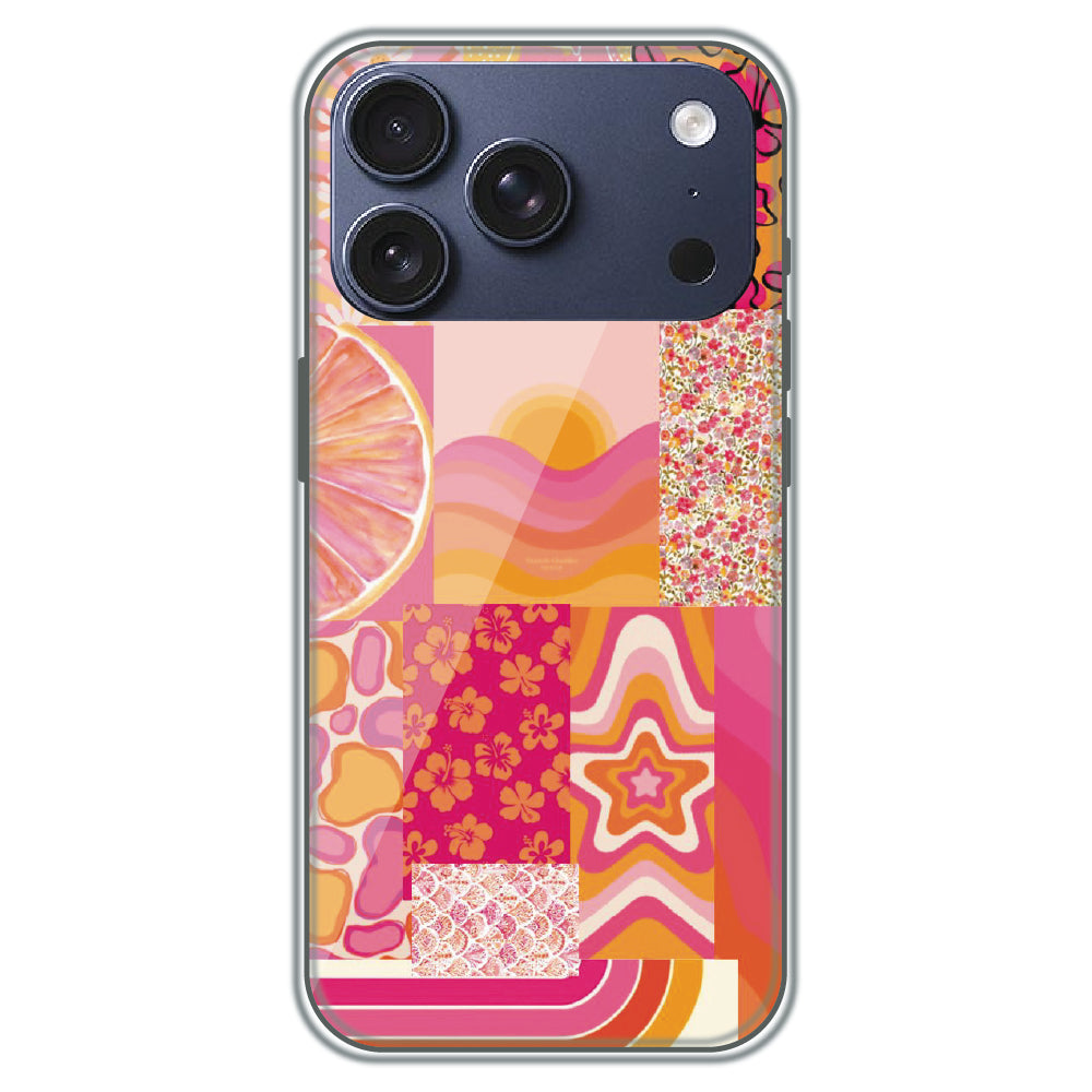 Tropical Pink Collage - Printed Silicone Case for Apple iPhone 17 Pro