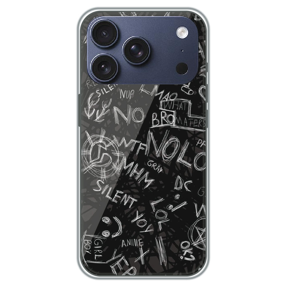 Urban Scribble Notes - Printed Silicone Case for Apple iPhone 17 Pro