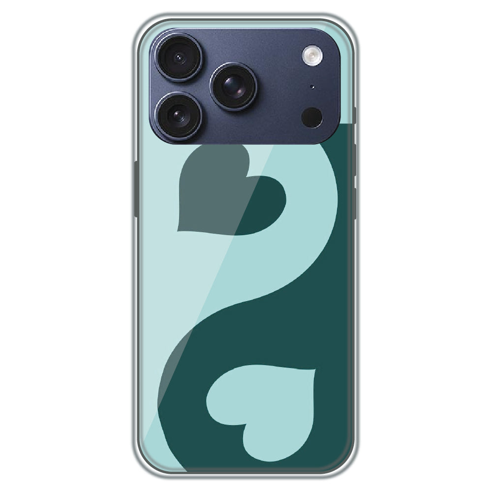 Yin Yang Hearts - Printed Silicone Case for Apple iPhone 17 Pro